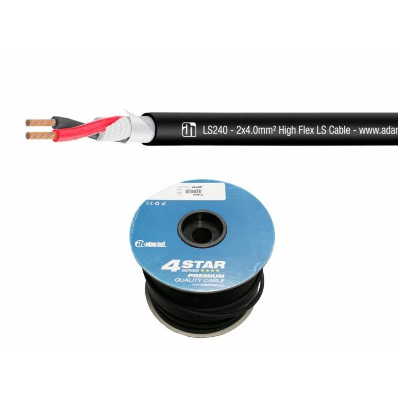 CABLE PARLANTE 2X4MM NEGRO 100MT ADAM HALL