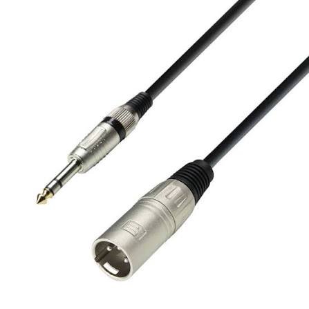 CABLE MICROFONO CANON MACHO A PLUC 6.3 ESTEREO 1 METROS