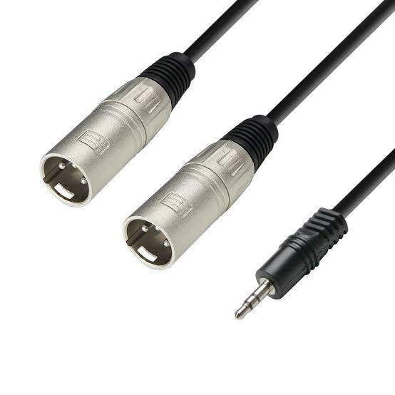 CABLE DE AUDIO DE 2 XLR MACHO A PLUC 3.5 6 METROS ADAM HALL