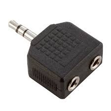 ADAPTADOR EN Y DE 2 3.5 HEMBRA STEREO A 3.5 MACHO
